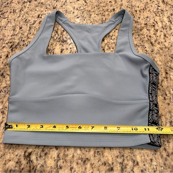 Lorna Jane Willpower Women's Ribbed Mirror Blue Tank Sports Bra Size Small - Picture 4 of 5